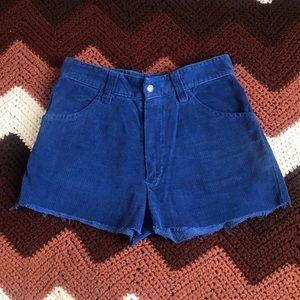 70s vintage blue corduroy cut off high waisted shorts xs 0 24